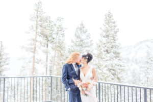 Elopement at North Star Gatherings in the snow