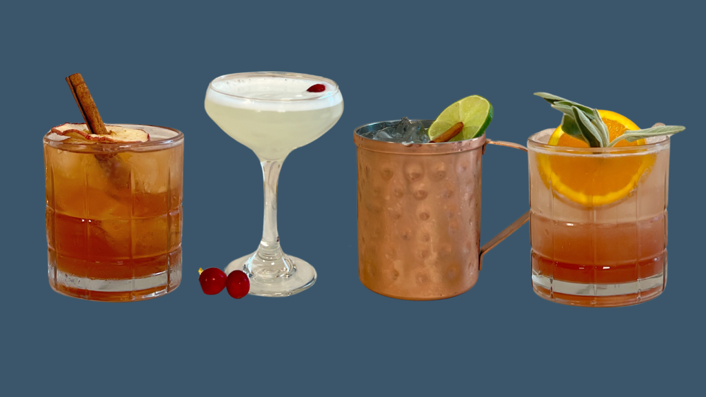Black and White Playful Organic Cocktail Menu